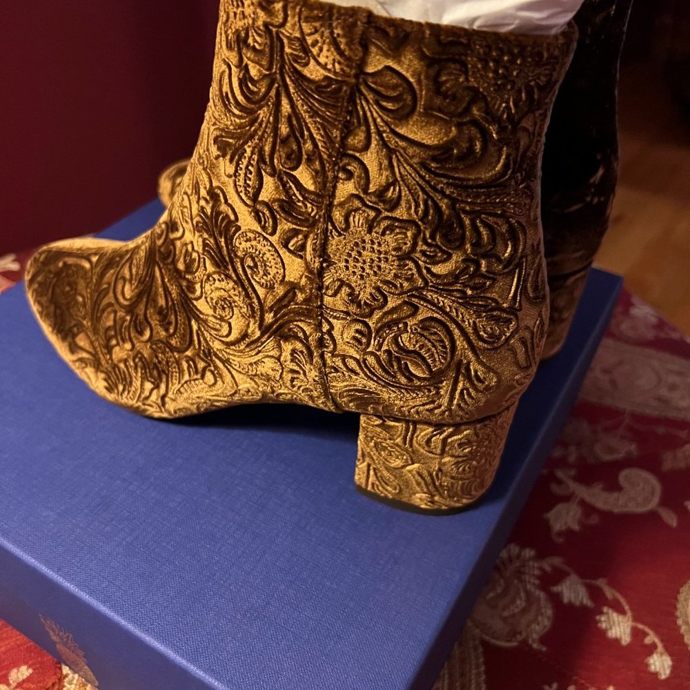 NWT Aquazzura Brown Velvet Ankle Boots size 38.5 (8.5)